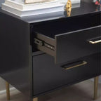 Table de chevet à 2 tiroirs Gloria | Table de chevet compacte avec rangement
