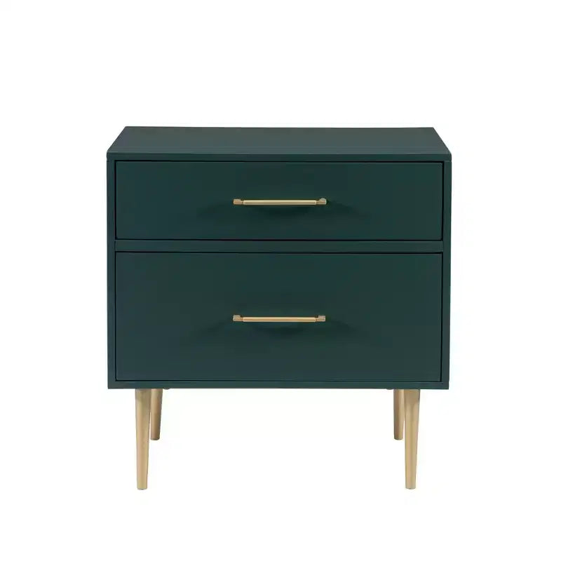 Table de chevet à 2 tiroirs Gloria | Table de chevet compacte avec rangement