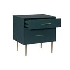 Table de chevet à 2 tiroirs Gloria | Table de chevet compacte avec rangement