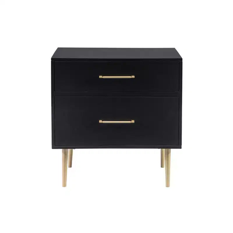 Table de chevet à 2 tiroirs Gloria | Table de chevet compacte avec rangement