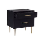 Table de chevet à 2 tiroirs Gloria | Table de chevet compacte avec rangement