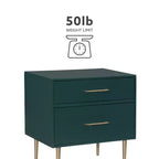 Table de chevet à 2 tiroirs Gloria | Table de chevet compacte avec rangement