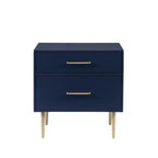 Table de chevet à 2 tiroirs Gloria | Table de chevet compacte avec rangement