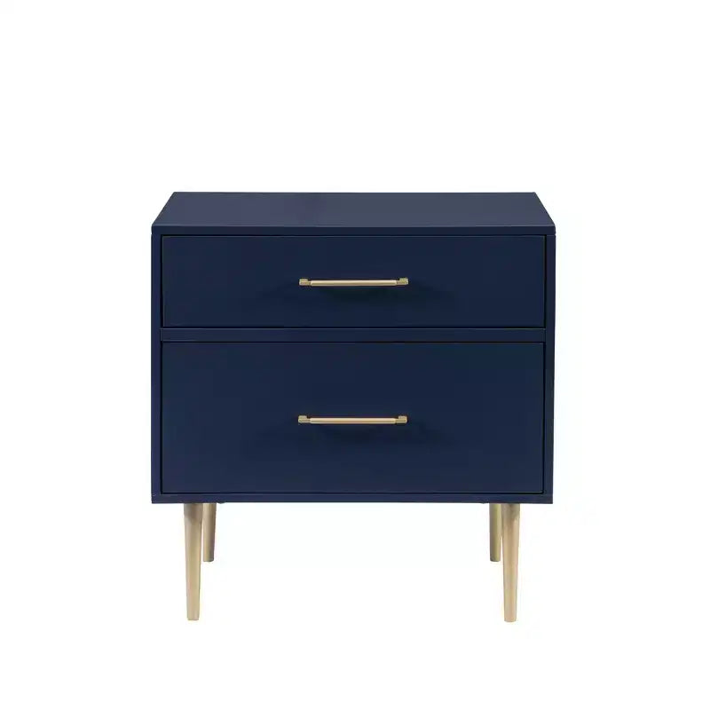Table de chevet à 2 tiroirs Gloria | Table de chevet compacte avec rangement