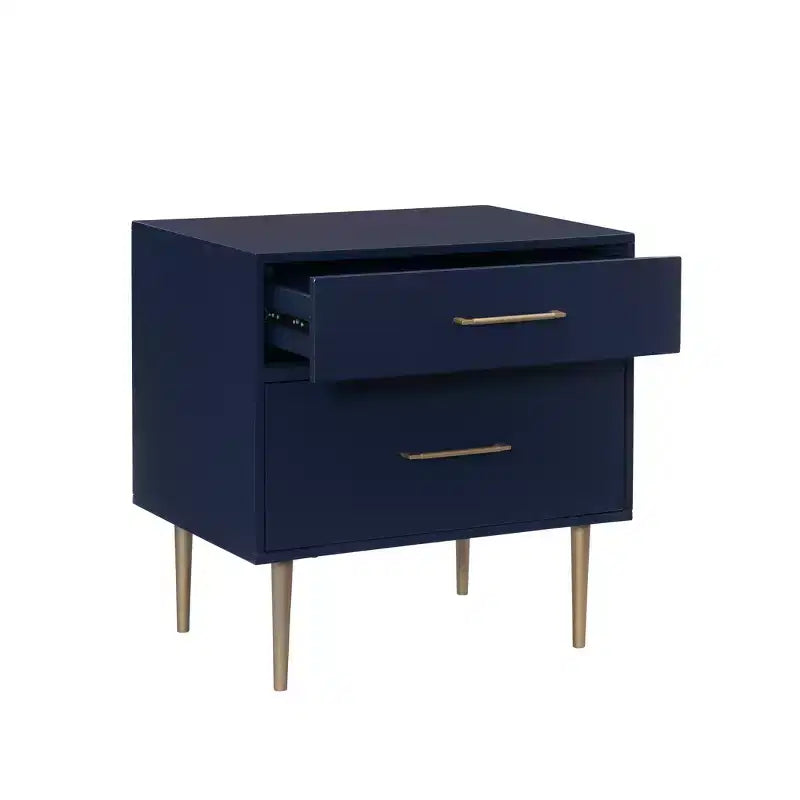 Table de chevet à 2 tiroirs Gloria | Table de chevet compacte avec rangement