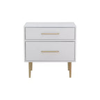 Table de chevet à 2 tiroirs Gloria | Table de chevet compacte avec rangement