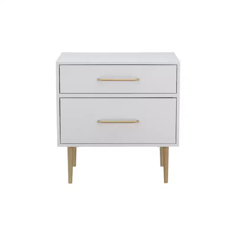 Table de chevet à 2 tiroirs Gloria | Table de chevet compacte avec rangement