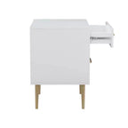 Table de chevet à 2 tiroirs Gloria | Table de chevet compacte avec rangement