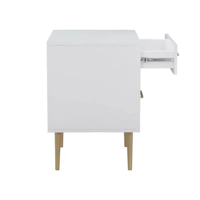 Table de chevet à 2 tiroirs Gloria | Table de chevet compacte avec rangement