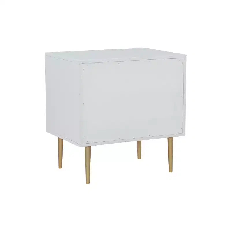 Table de chevet à 2 tiroirs Gloria | Table de chevet compacte avec rangement