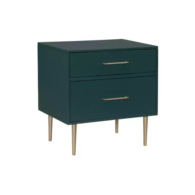 Table de chevet à 2 tiroirs Gloria | Table de chevet compacte avec rangement