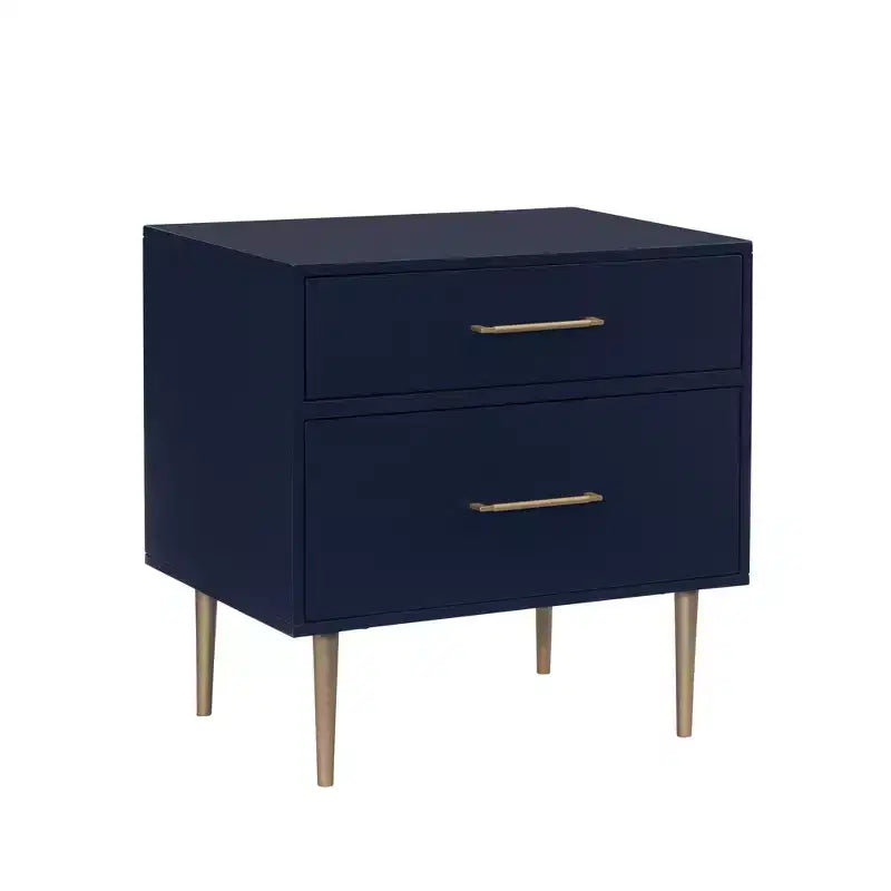 Table de chevet à 2 tiroirs Gloria | Table de chevet compacte avec rangement
