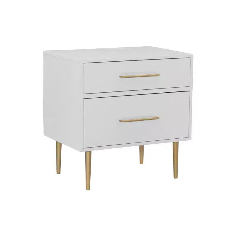 Table de chevet à 2 tiroirs Gloria | Table de chevet compacte avec rangement